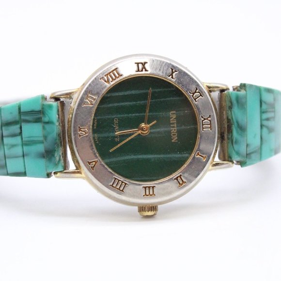 Unitron Watch Womens Gold Tone Stainless Steel Classic Roman Numbers Quartz - Picture 6 of 8